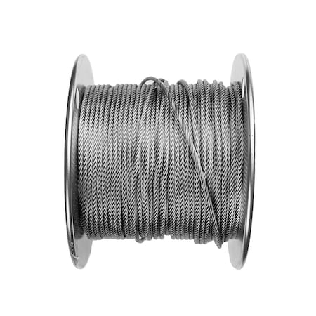 3/16 Galvanized Steel Type 7x19 Aircraft Cable Wire Rope, 50 Ft